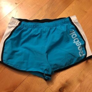 reebok blue athletic shorts